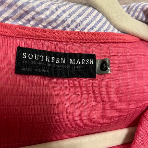 LIKE 🆕 Southern Marsh Fleece w/ Zip Up Frocket - Hot Pink & Blue - Picture 7 of 7